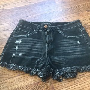 Black jean amazon shorts